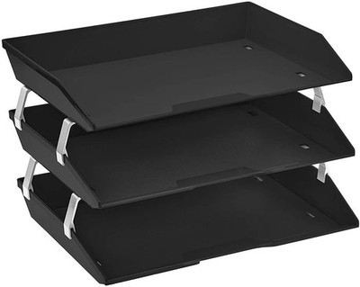Facility 3 Tier Letter Tray, Side Load, Letter Size/A4, Desktop File Organize...