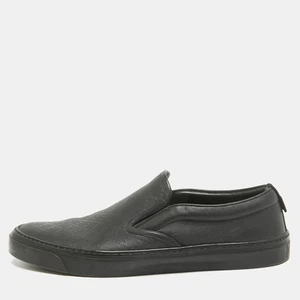 Baskets Gucci en cuir noir GG à enfiler taille 44