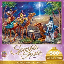MasterPieces - Sparkle & Shine - Three Magi 500 Piece Glitter Jigsaw Puzzle