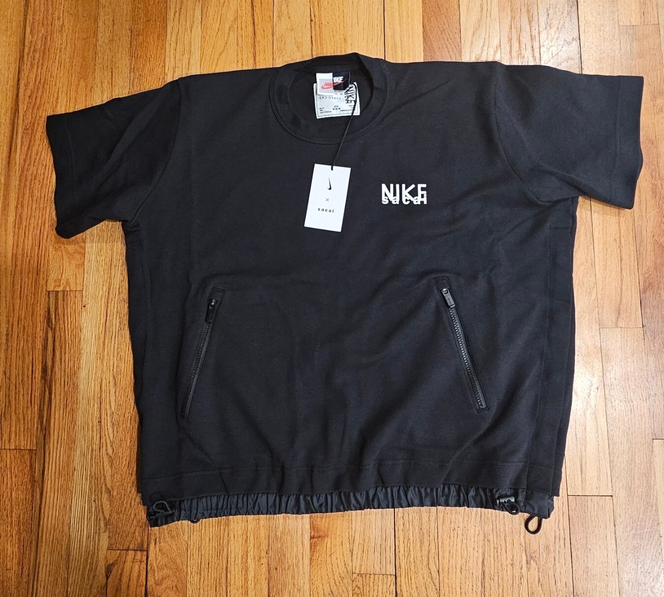 SACAI X NIKE Nike x Sacai camicia manica corta con coulisse taglia M nera aduit unisex DQ9055 010