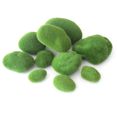 Craft DIY 1.2''-4'' Artificial Moss Rocks Faux Green Moss Balls Moss Stones Floral