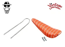 20" ORIGINAL LOWRIDER Orange/Silver BANANA SEAT W/Chrome Sissy Bar 20" Bicycle