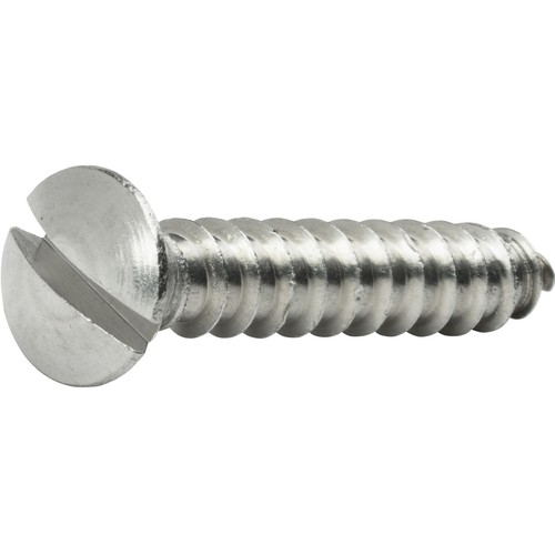 #8 x 1" Oval Head Sheet Metal Screws Stainless Steel Slotted Drive Qty 1000 - Picture 6 of 6