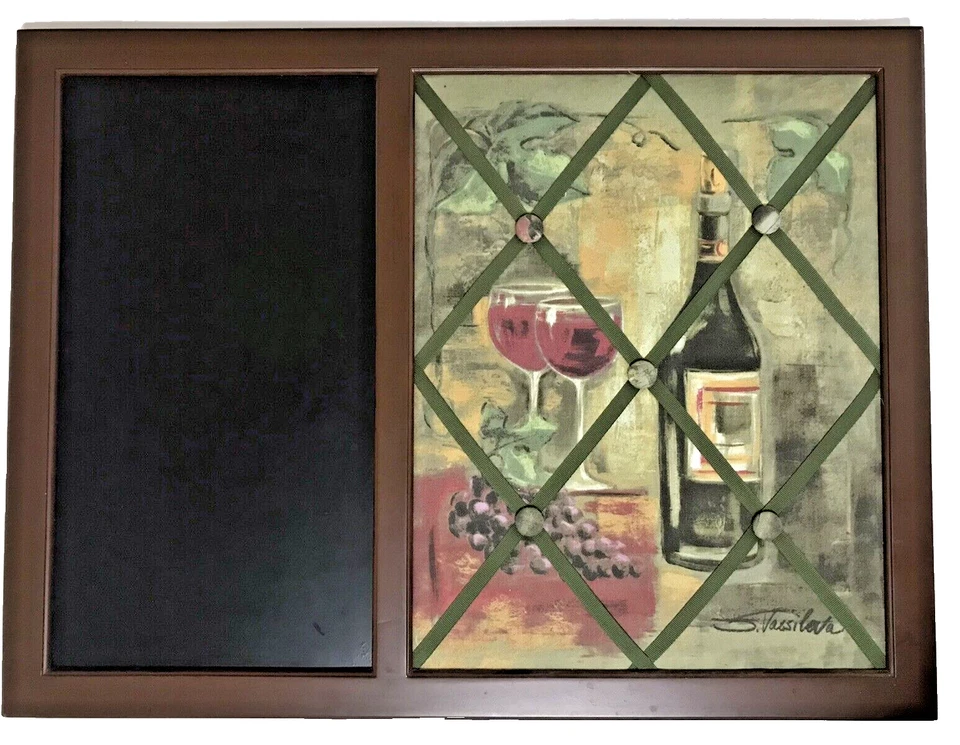 Fabric & Blackboard Message Board-Magnetic-Notes-Photos-Artist Signed-Free Gift - Image 3 of 4