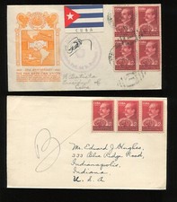 4 Cuba Cuban President Fulgencio Batista Signed Covers P5051