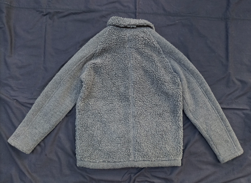 Sun68 Gray Deep Pile Fleece 2 Way Zip Jacket Sz M - Picture 10 of 14