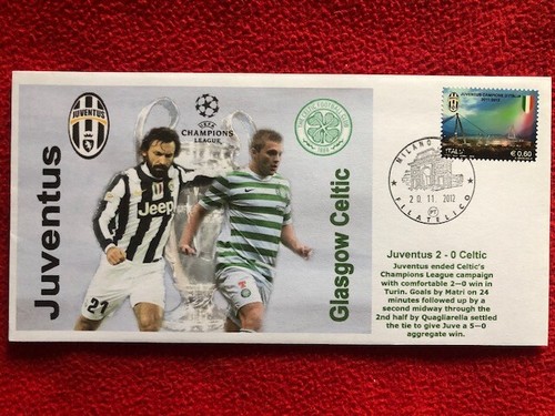 2012 FDC BUSTA UEFA CHAMPIONS LEAGUE JUVENTUS - CELTIC GLASGOW annullo MILANO - 第 1/5 張圖片
