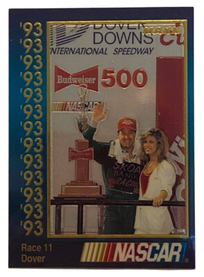 1993 MAXX Premier Plus Race 11  Dover  NASCAR #190 Foil