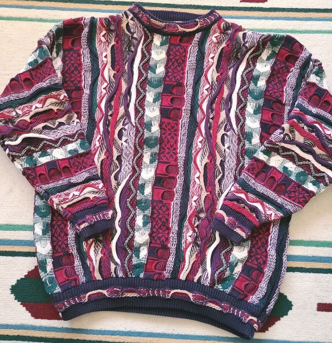 Cotton Traders Sweatshirt Cotton Traders Coogi Style 3D Texture