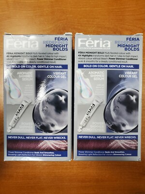 2 Boxes: L'Oreal Feria Midnight Bold Hair Color *#M20 Orchid Glow