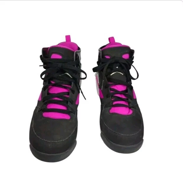 Zapatos de baloncesto Jordan Nike Flight Club 91 555333-028 negros fucsia niñas talla 9 años Foto 2 de 4