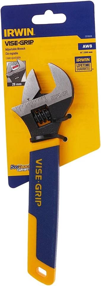 Irwin Tornillo Grip 8" Llave Media Luna Ajustable 2078608 Totalmente Nuevo Foto 2 de 4