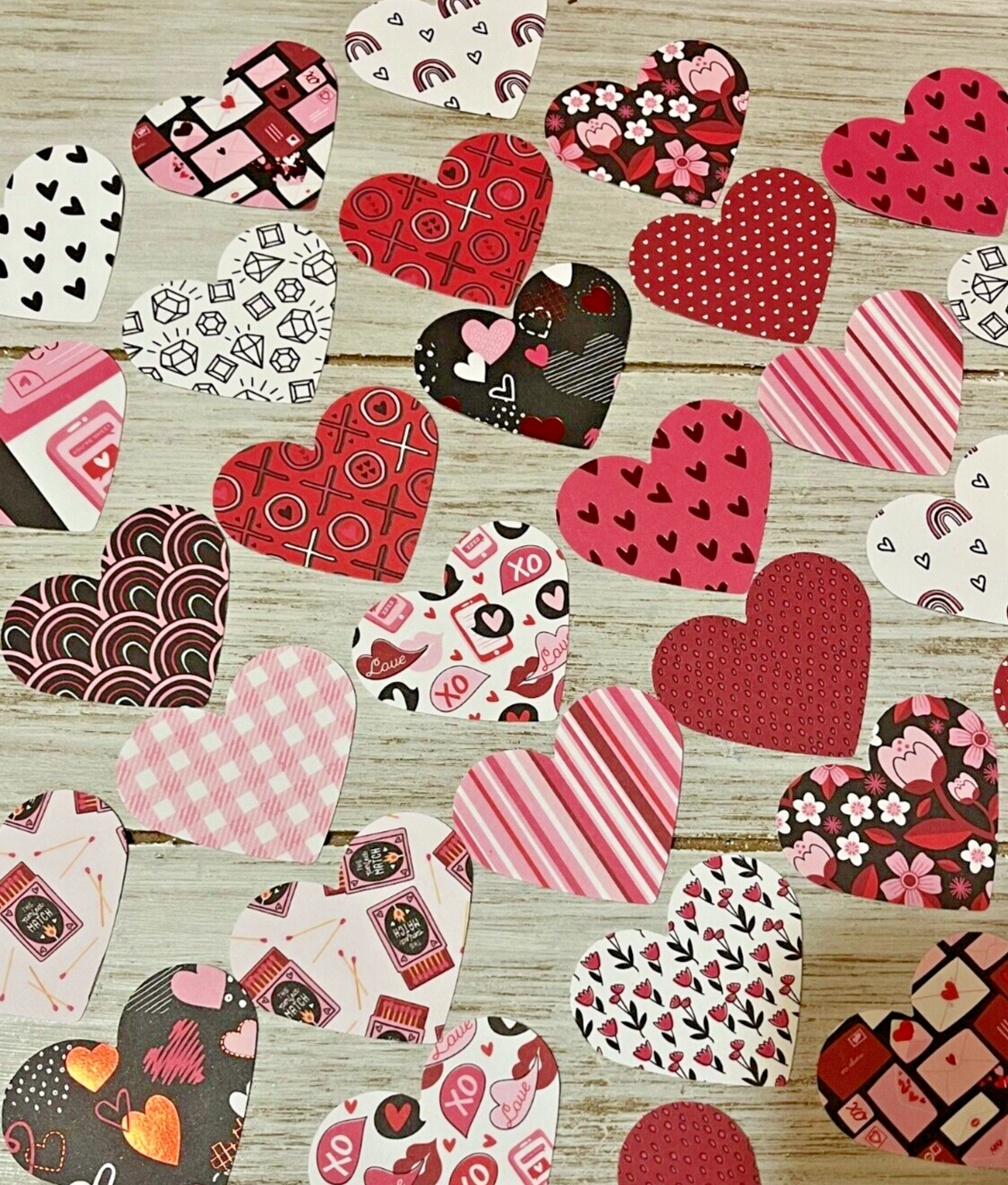 Valentine's Day Heart Cut outs 2 inch 25 pieces Decorations Craft Supplies
