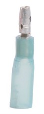 MVP 50 Pack 14-16 AWG Blue Heat Shrink Insulated Male Bullet Terminal .180"