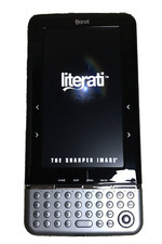 As-Is Sharper Image LITERATI Wireless E-book Reader Tablet 7  Inch 25 Books 