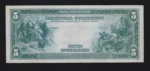 US 1918 $5 Federal Reserve Bank Note Chicago FR 794 VF-XF (-650) - Picture 2 of 2