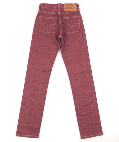 Levis 501 For Women 24x32 Red Jeans Vintage Button Fly Straight Leg Made In USA - Picture 2 of 10