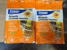 2 Terro No Mess Ready To Use Pouch Mosquito Larvacide Killer 10-Pk Ea T1210 #91