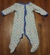 Carter's Baby One Piece Footed Sleeper Fleece Pajamas - Car Themed