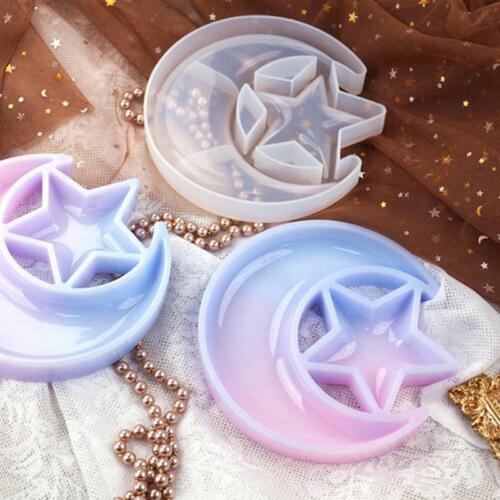 Moon Star Tray Resin Mold Crescent Moon Box Epoxy Silicone Casting Molds Tool - Picture 1 of 6