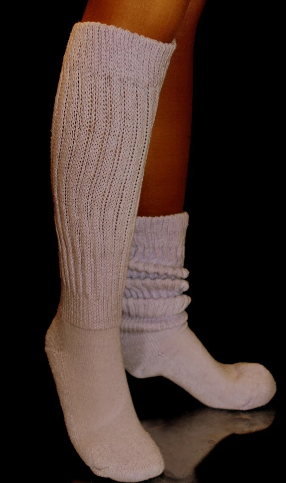 2 Calcetines Inclinados Lila Azul Largo Sexy Cómodo Scrunchie Fútbol Caminar Senderismo Correr Foto 2 de 3