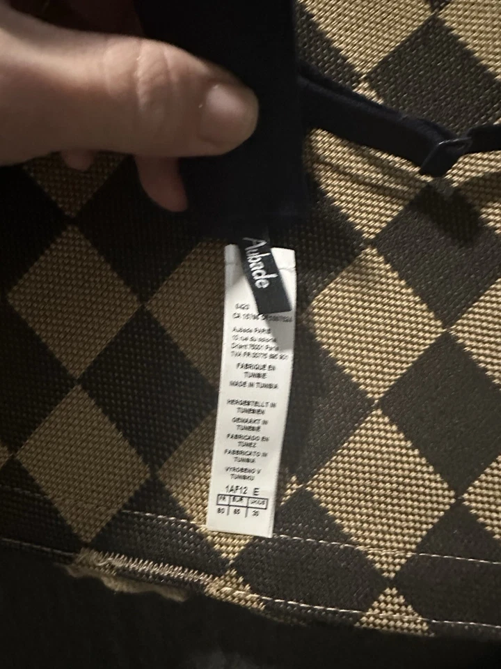 AUBADE ILLUSION FAUVE SUJETADOR TRIANGULAR CON AROS CREP Azul 30 E Nuevo con Etiquetas Foto 4 de 4