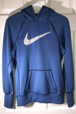 Nike Therma Fit Hoodie Light Blue Embroidered Swoosh Unisex Size S