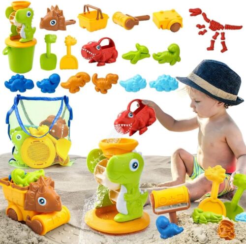 Dinosaur Water Wheel Sand Toys Play Set Truck Dinosaur Sand Molds Sandboxes