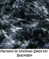 Marbled Tonal Marble Cotton Quilt Fabric Hoffman S4824-537 Black Light 35" Last