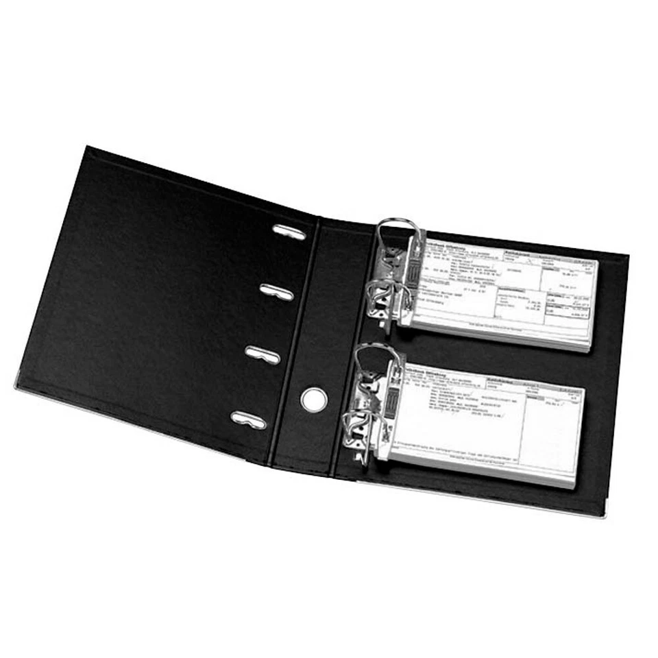 Schwarzer A4 Doppelordner Bankordner Ordner für 2x A5 quer Kontoauszüge Elba