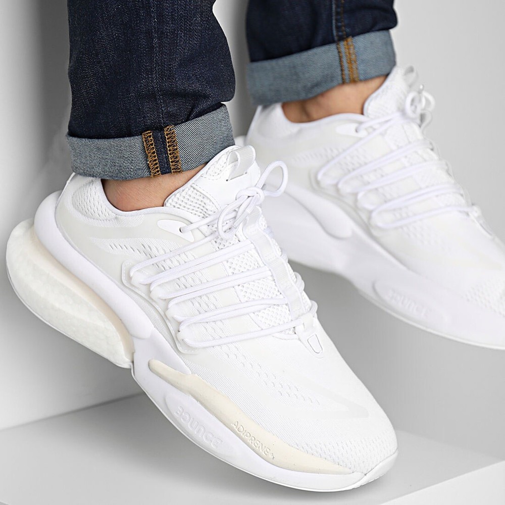 Adidas Alpha Boost Men's Sneakers Running Shoe White Athletic Trainers #759