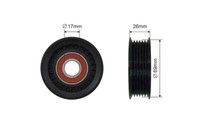 NTY Spannrolle Keilrippenriemen FÜR Mazda 6 MPV MX-5 02-14 RNK-MZ-018