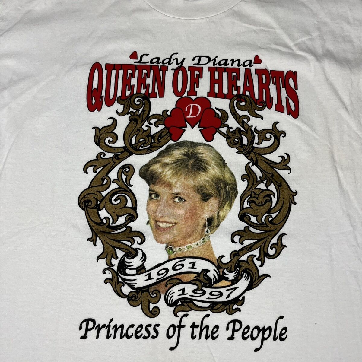 NEW Vintage 90s Princess Diana Graphic T Shirt White XL NEW Vintage 90s Princess Diana Graphic T Shirt White XL