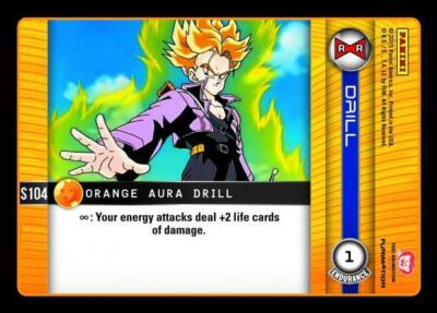 DBZ Dragon Ball Z TCG Card Panini Evolution S104 Orange Aura Drill