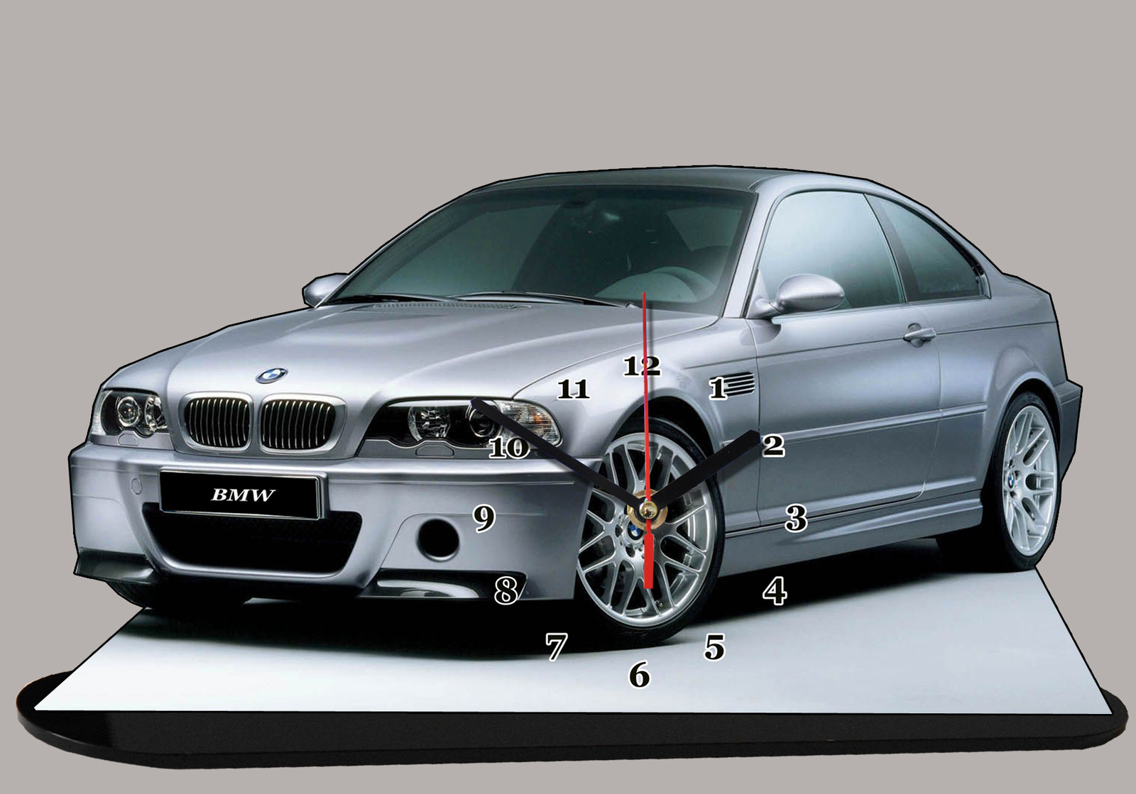 Horloge BMW M3 E46 Argent : transformez votre mur vide en un garage chic