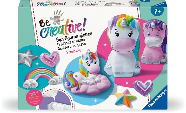 Ravensburger Gipsfiguren Be Creative Midi Bastelset Diy GießEn Einhorn 25531-image