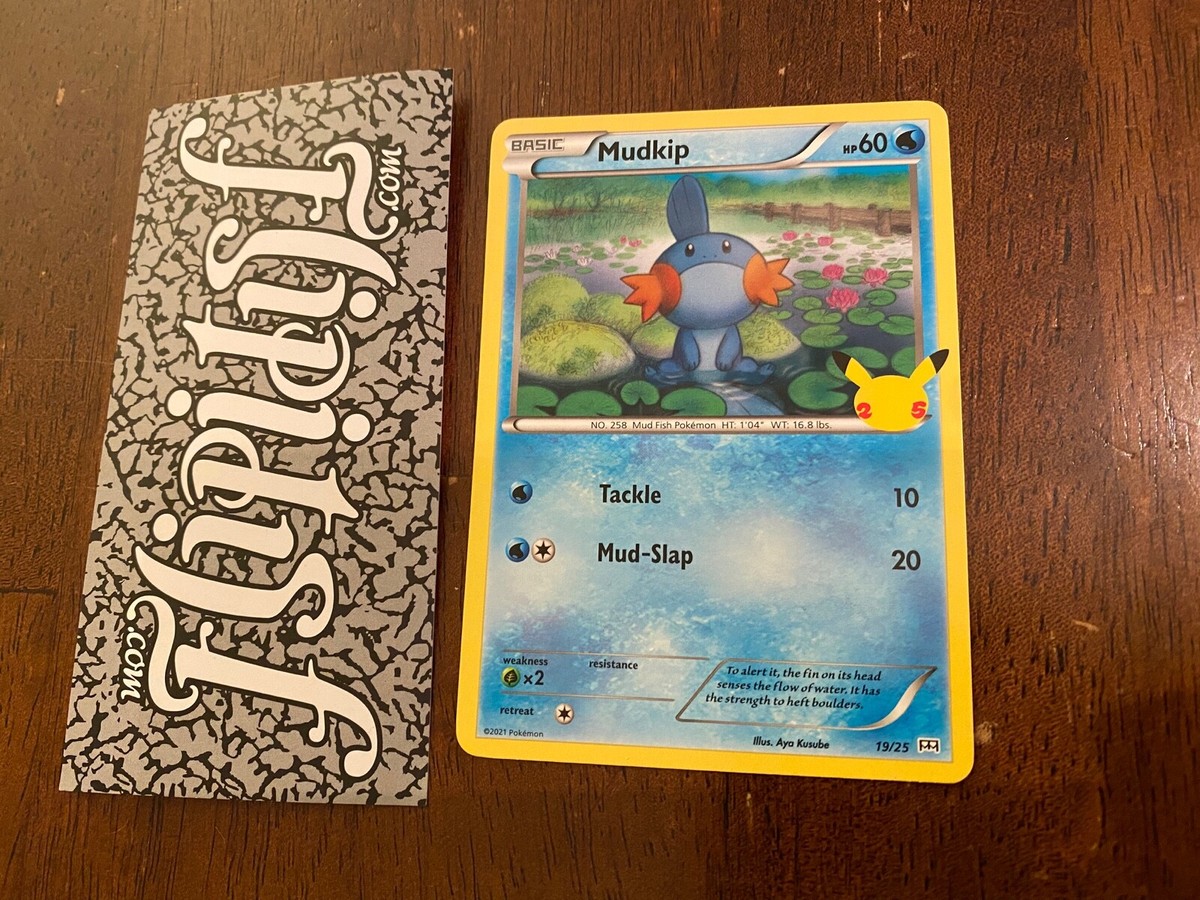 2021 MCDONALDS POKEMON NON HOLO MUDKIP CARD 19/25 25TH ANNIVERSARY PACK  SHINY