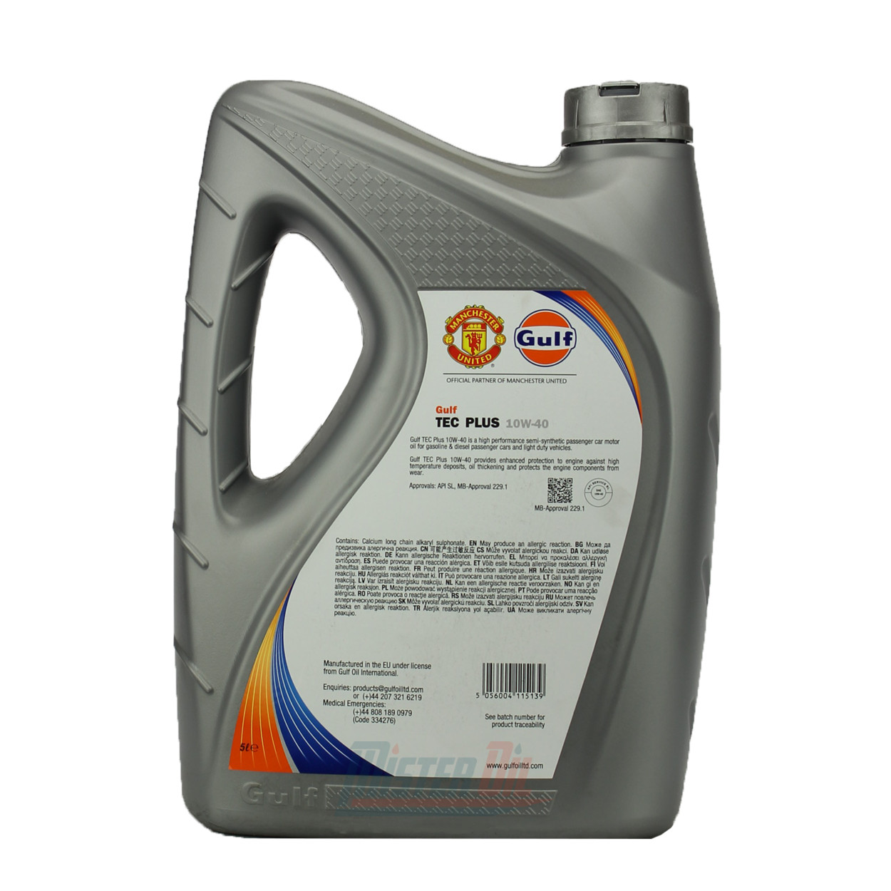 Huile essence et diesel Gulf 10w40 Tec Plus 5L pour préserver le moteur