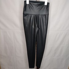 women's size S leggings black color wide waistband