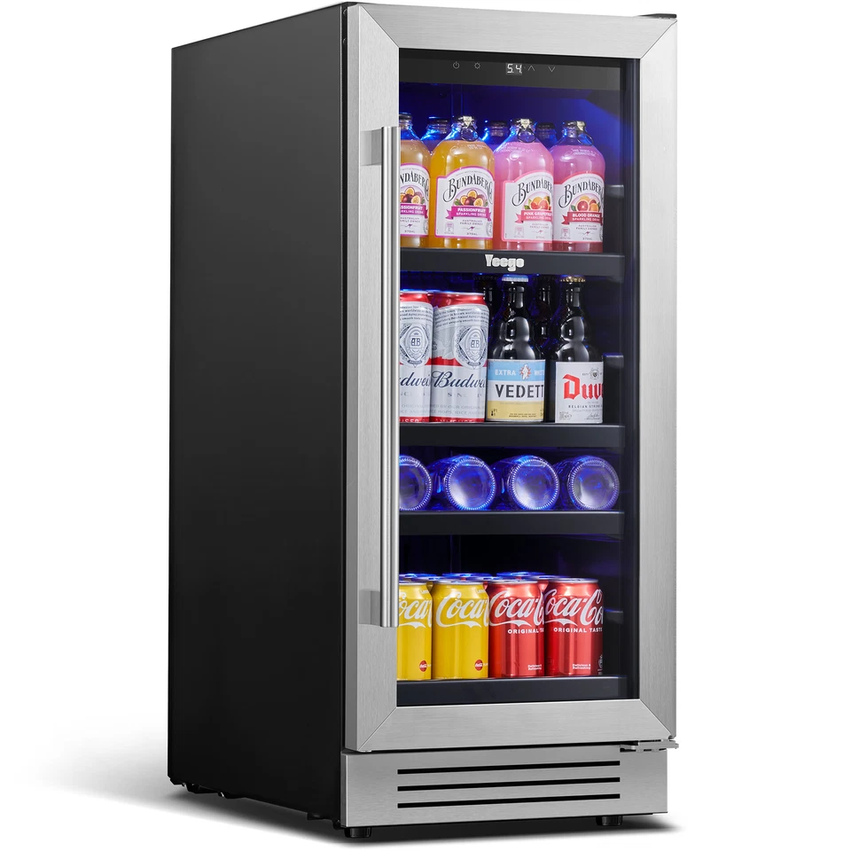 Yeego 15" Beverage Refrigerator Soda Beer Single Zone Mini Cooler Home/Bar - Image 2 of 4