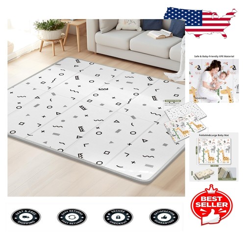 79" x 71" Non-Toxic Reversible Baby Crawling Mat – Ideal for Indoor & Outdoor