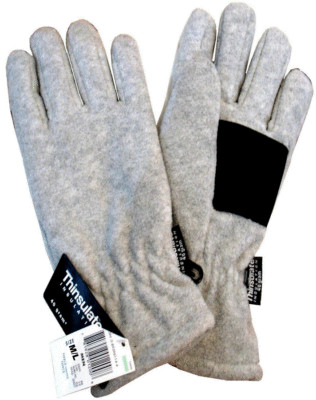 MENS 3M THINSULATE INSULATION 40 GRAM FLEECE LINED GLOVES GRAY SIZE MED/LARGE
