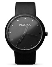 Nooka Unisex Black Night 360 Degree Rotating Case Quality Luxury Wrist Watch NIB