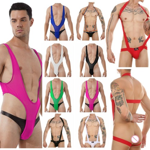 Buy Mens Sexy Bodysuit Thong Jockstrap 