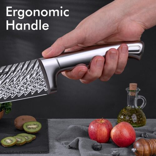 Juego de Cuchillos, Juego de Cuchillos de Cocina de 15 Piezas con Bloque de Madera Acero Inoxidable Alemán - Imagen 8 de 9