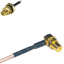 RG316 RP-SMA Female O-Ring to RP-SMA FEMALE ANGLE RF Cable Rapid-SHIP LOT