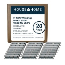 Upholstery Repair Clips 20 Pack Metal End For Rubber Webbing