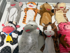Lot of 8 Melissa and Doug Plush Animal Hand Puppets Zoo Friends Farm Friends