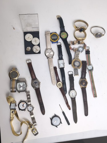 Assorted Brands & Styles Of Watches Lot-Not Working Parts or Repair (E)