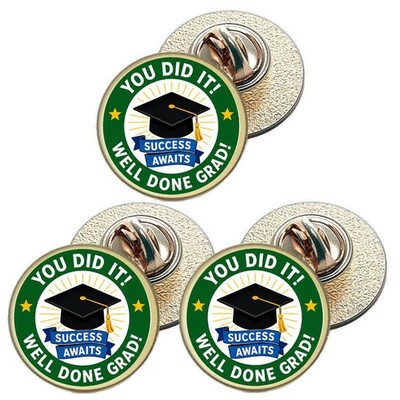 3 x Graduation D1 (BU29) Lapel Pin Badges